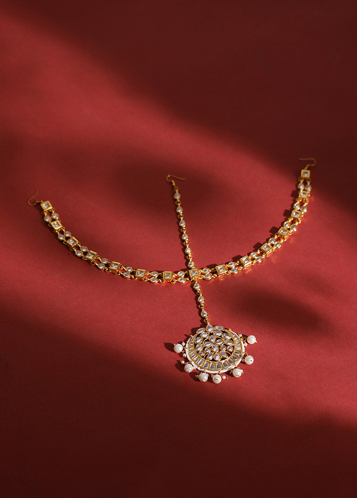 Golden Stone Work Alloy Maatha Patti - Indian Silk House Agencies