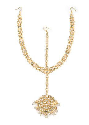 Golden Stone Work Alloy Maatha Patti - Indian Silk House Agencies
