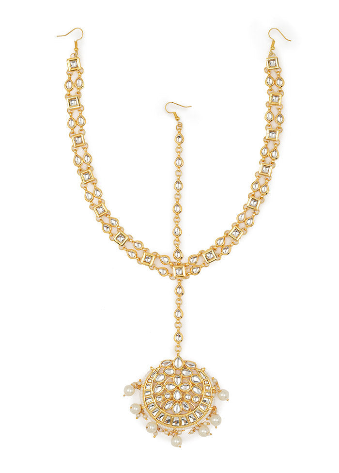 Golden Stone Work Alloy Maatha Patti - Indian Silk House Agencies