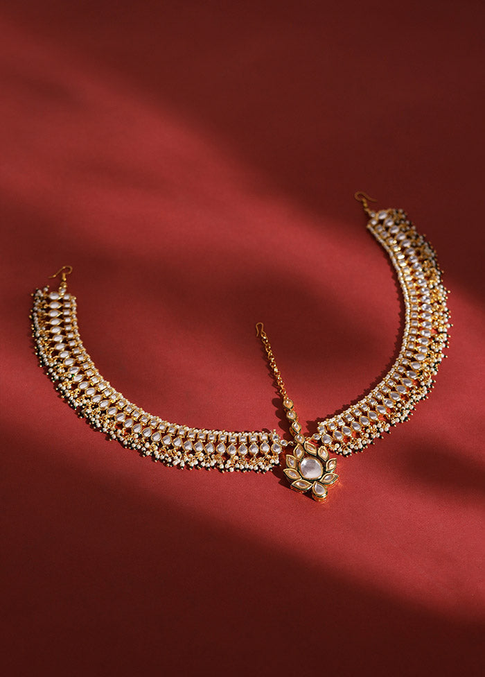 Golden Stone Work Alloy Maatha Patti - Indian Silk House Agencies