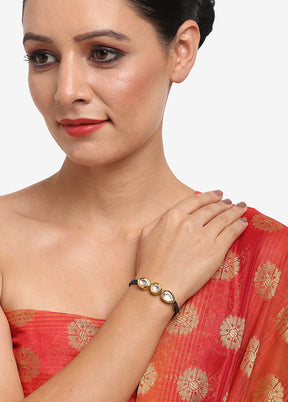 Gold Plated Kundan Mangalsutra Bracelet - Indian Silk House Agencies