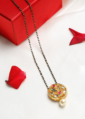 Gold Plated Kundan Mangalsutra - Indian Silk House Agencies