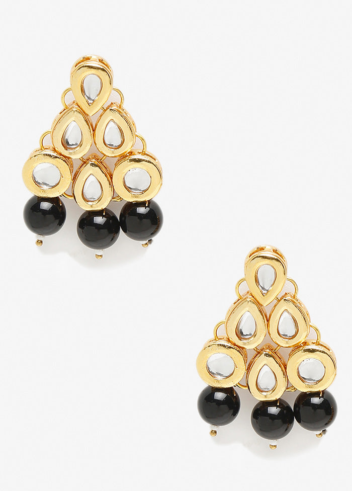 Gold Plated Kundan Dangler Earrings - Indian Silk House Agencies