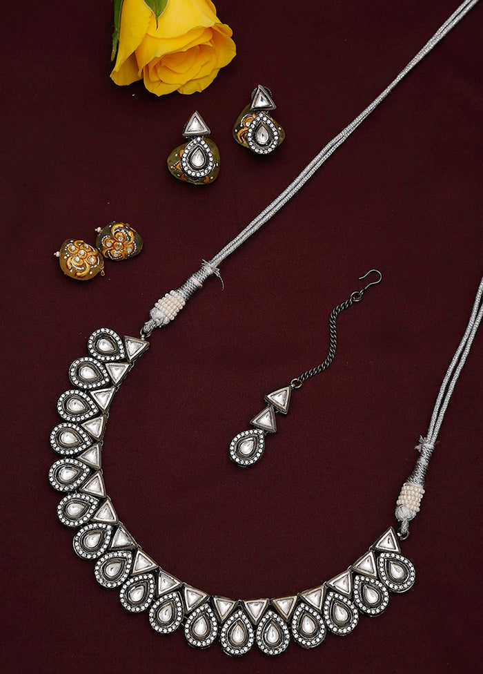 Gold Plated Kundan Jewellery Set - Indian Silk House Agencies