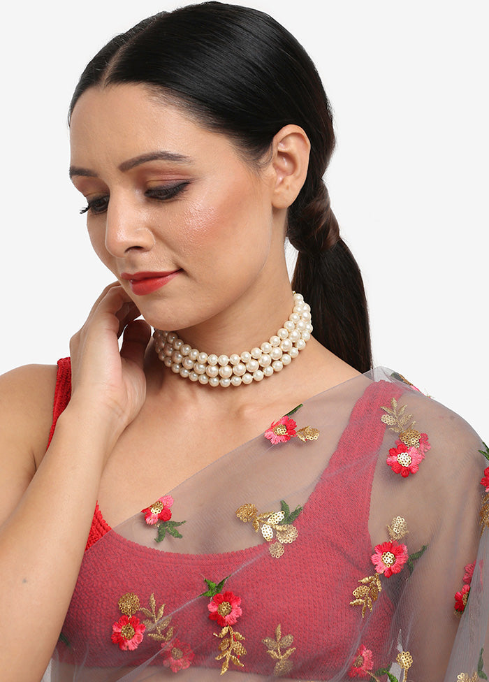 Gold Plated Kundan Necklace - Indian Silk House Agencies