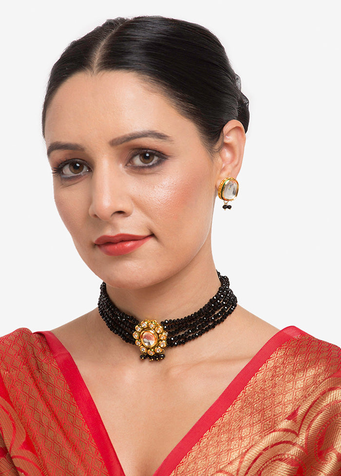 Gold Plated Kundan Jewellery Set - Indian Silk House Agencies