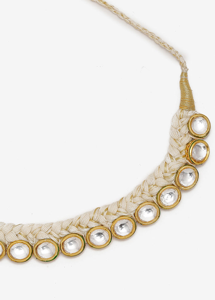 Gold Plated Kundan Necklace - Indian Silk House Agencies