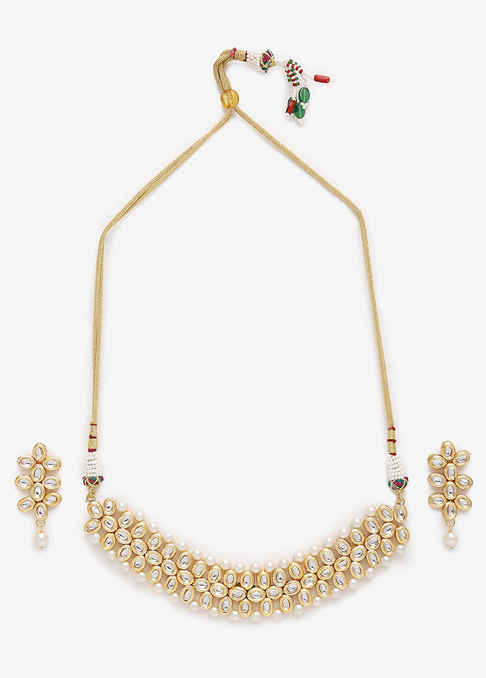 Gold Plated Kundan Jewellery Set - Indian Silk House Agencies