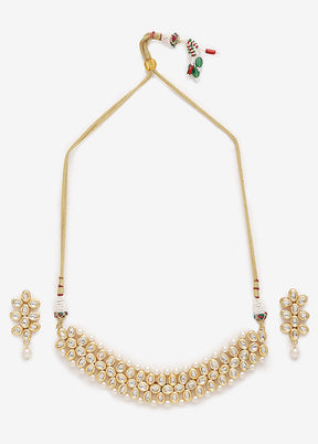 Gold Plated Kundan Jewellery Set - Indian Silk House Agencies