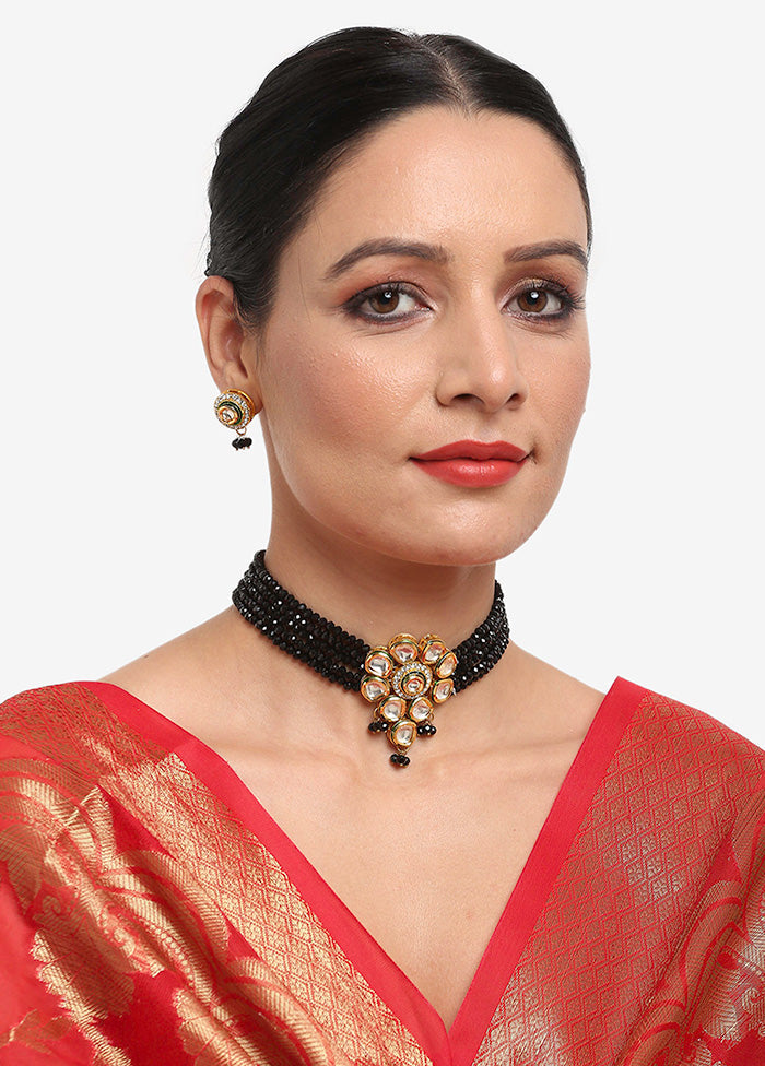 Gold Plated Kundan Jewellery Set - Indian Silk House Agencies