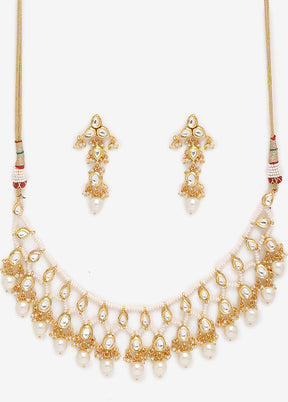 Gold Plated Kundan Jewellery Set - Indian Silk House Agencies