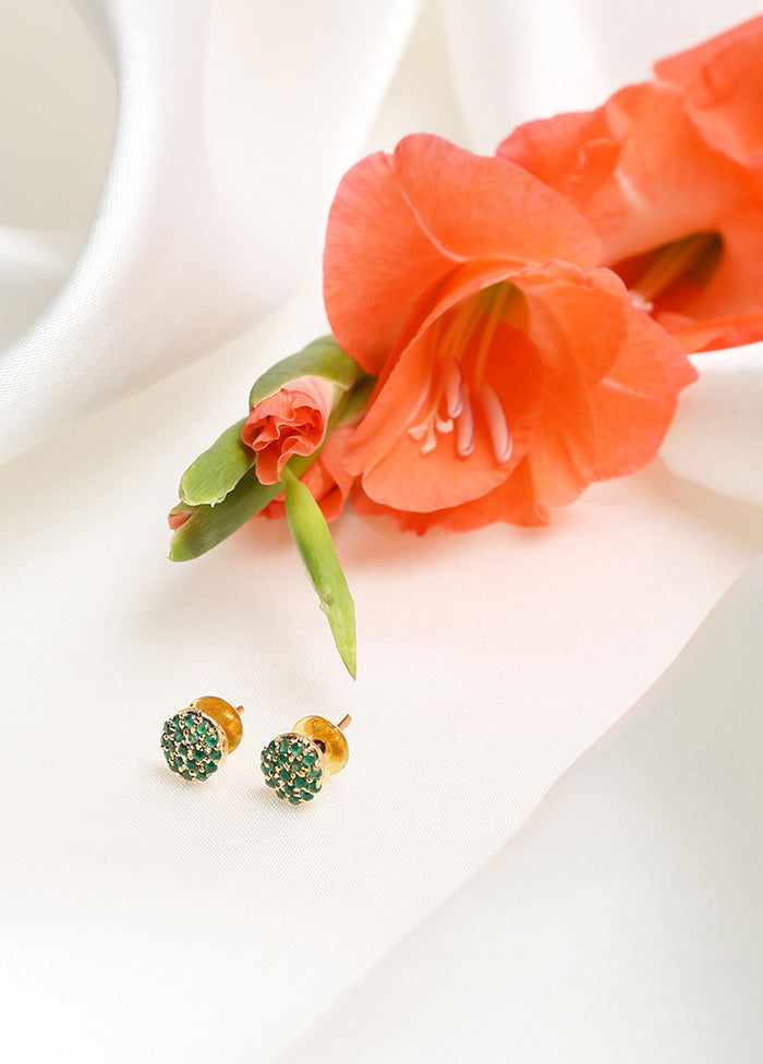 Gold Plated Kundan Stud Earrings - Indian Silk House Agencies