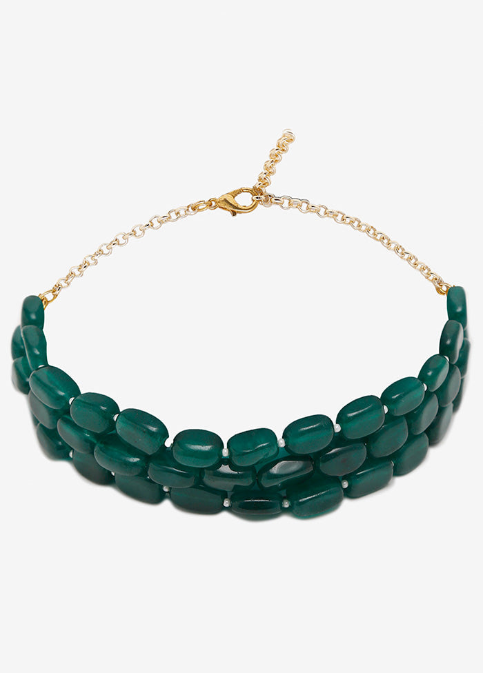 Emerald Green Choker Necklace - Indian Silk House Agencies