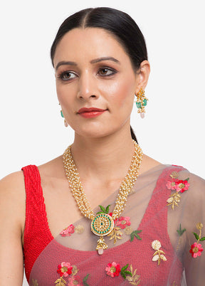 Gold Plated Kundan Jewellery Set - Indian Silk House Agencies