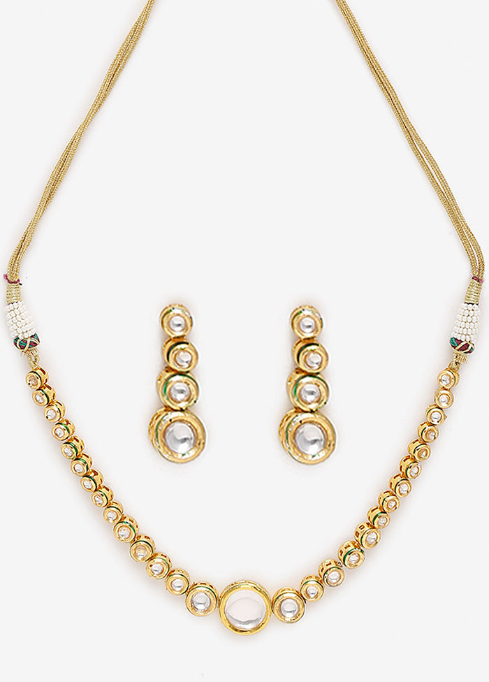 Gold Plated Kundan Jewellery Set - Indian Silk House Agencies