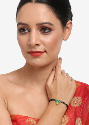 Gold Plated Kundan Mangalsutra Bracelet - Indian Silk House Agencies