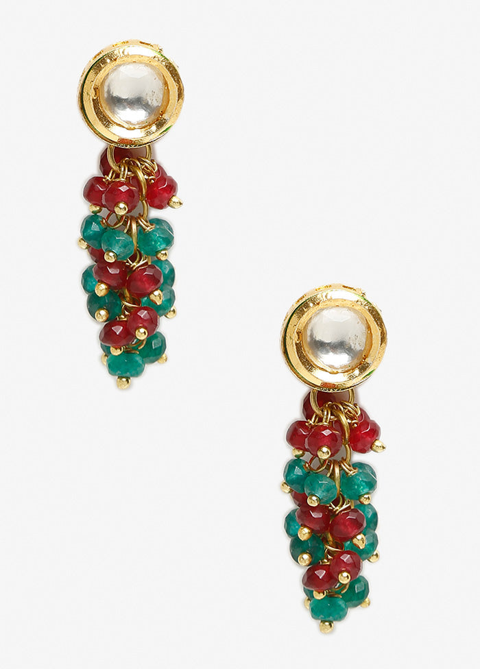 Gold Plated Kundan Dangler Earrings - Indian Silk House Agencies