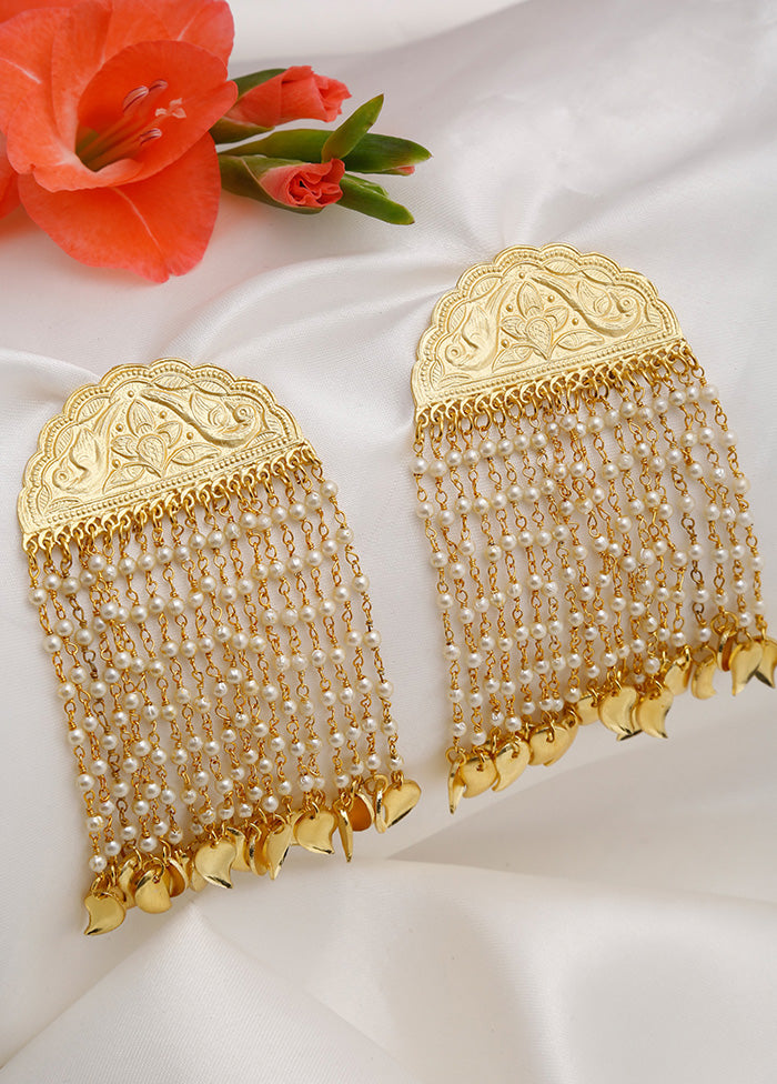 Gold Plated Kundan Dangler Earrings - Indian Silk House Agencies