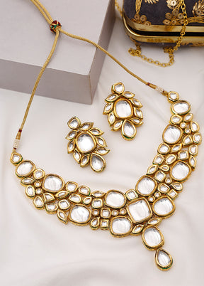 Kundan Necklace Set With Earrings - Indian Silk House Agencies