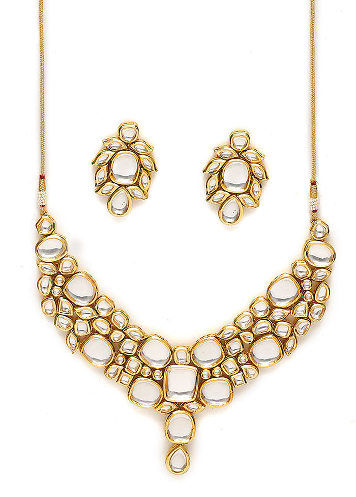 Kundan Necklace Set With Earrings - Indian Silk House Agencies