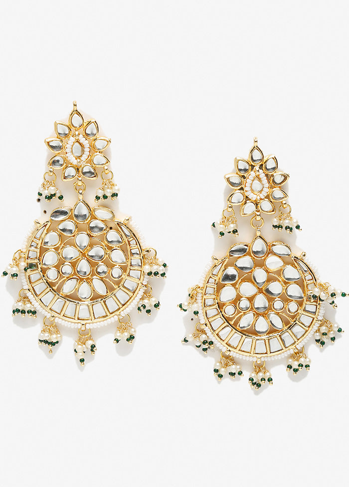 Gold Plated Kundan Dangler Earrings - Indian Silk House Agencies