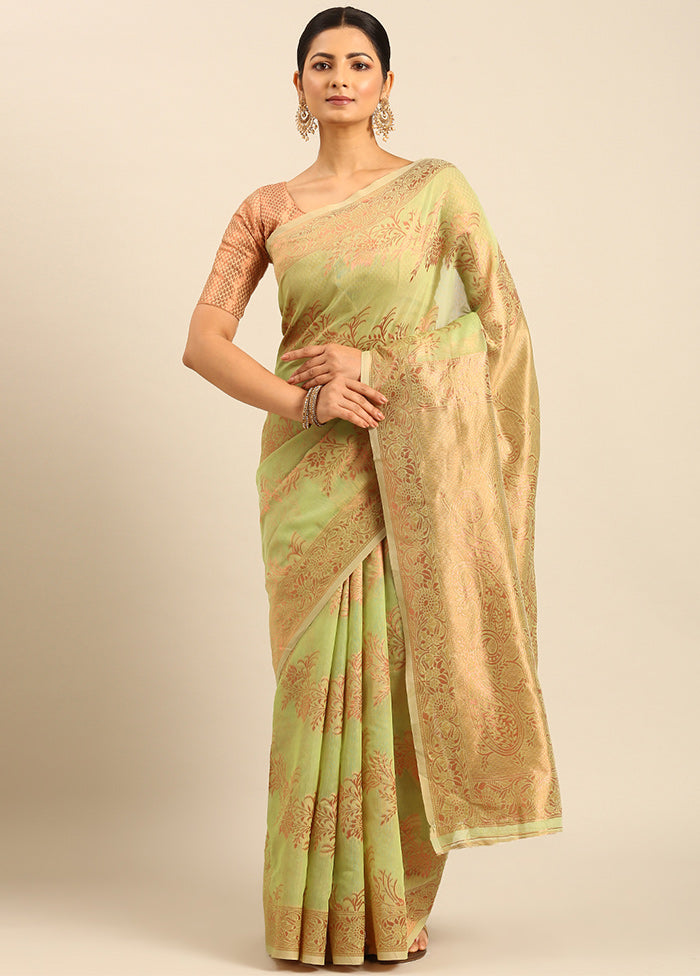 Multicolor Cotton Saree With Blouse Piece