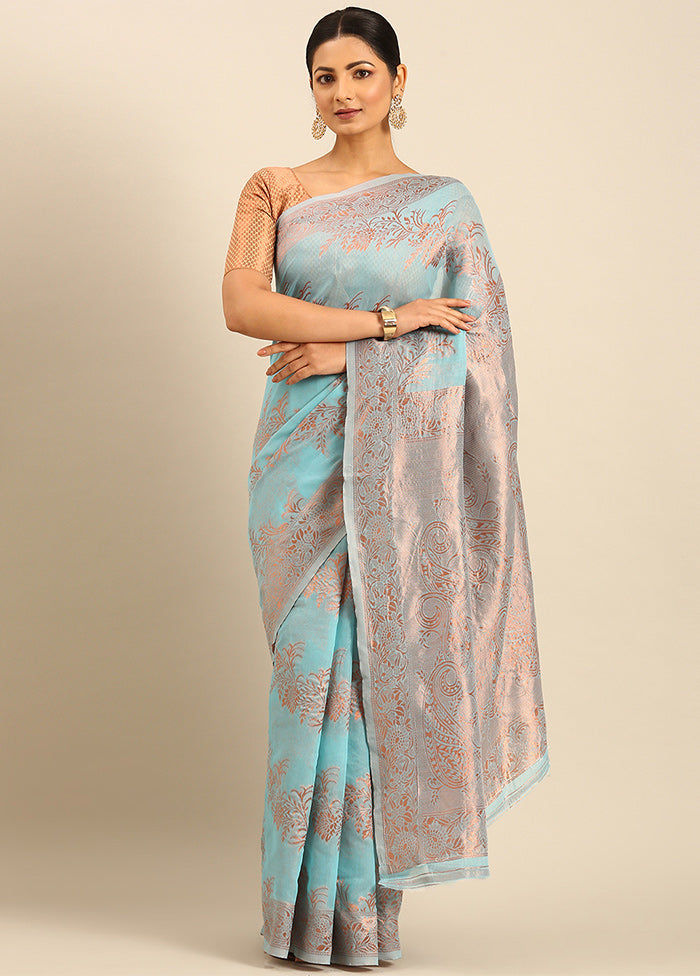 Multicolor Cotton Saree With Blouse Piece