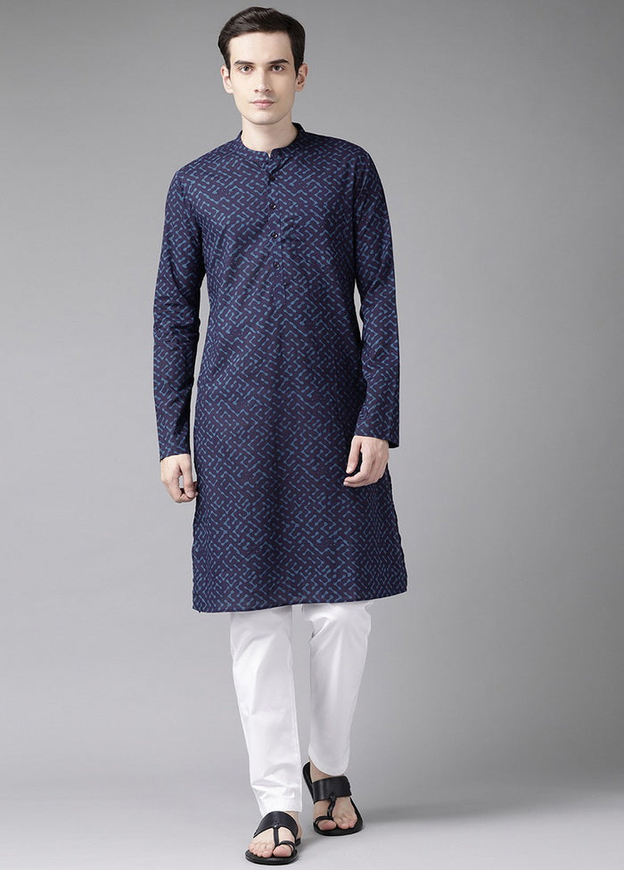 Blue Straight Kurta VDVSD27102058 - Indian Silk House Agencies