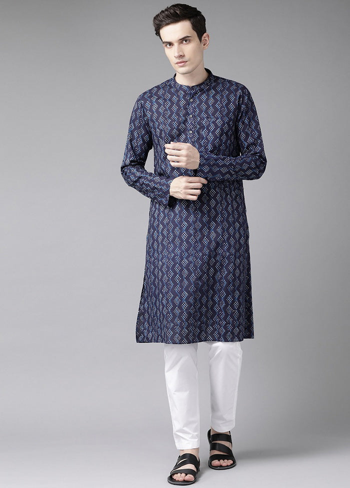 Blue Straight Kurta VDVSD27102059 - Indian Silk House Agencies