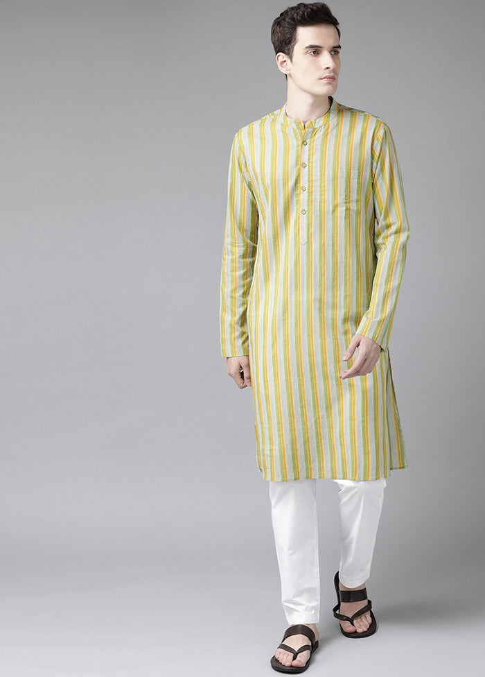 Yellow Straight Kurta VDVSD27102062 - Indian Silk House Agencies