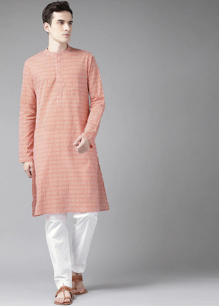 Peach Straight Kurta VDVSD27102064 - Indian Silk House Agencies