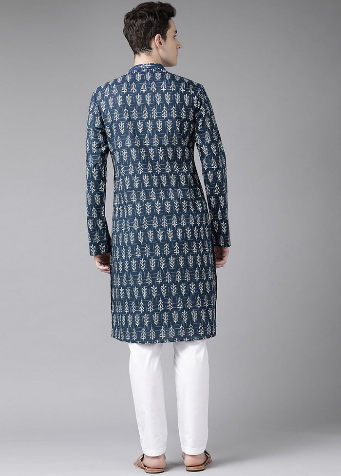 Blue Straight Kurta VDVSD27102065 - Indian Silk House Agencies