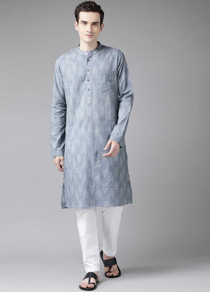 Grey Straight Kurta VDVSD27102067 - Indian Silk House Agencies