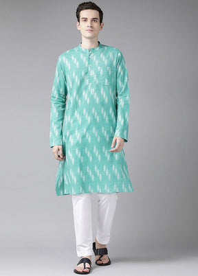 Turquoise Blue Straight Kurta VDVSD27102070 - Indian Silk House Agencies