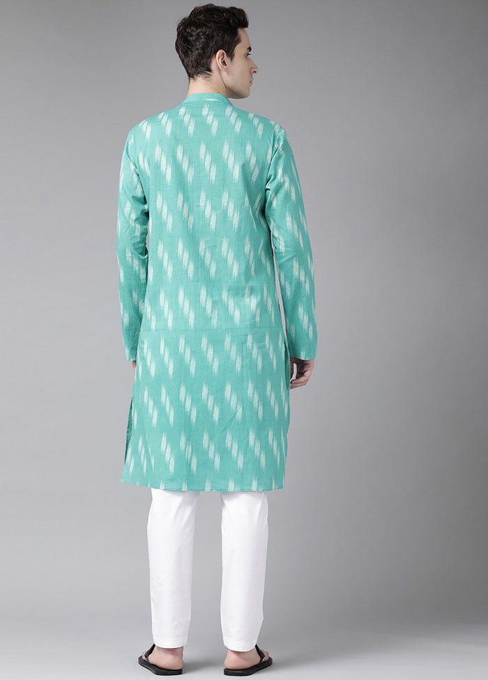 Turquoise Blue Straight Kurta VDVSD27102070 - Indian Silk House Agencies