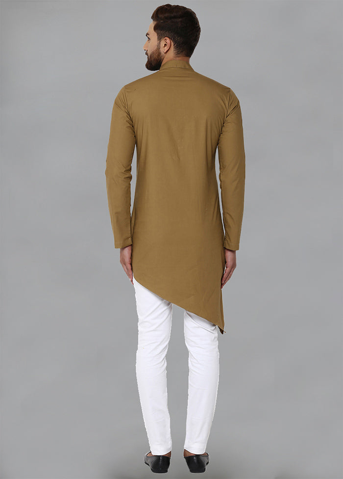 Khaki Color Solid Cotton Kurta VDVSD0149 - Indian Silk House Agencies