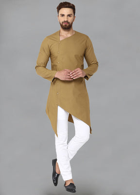Khaki Color Solid Cotton Kurta VDVSD0162 - Indian Silk House Agencies