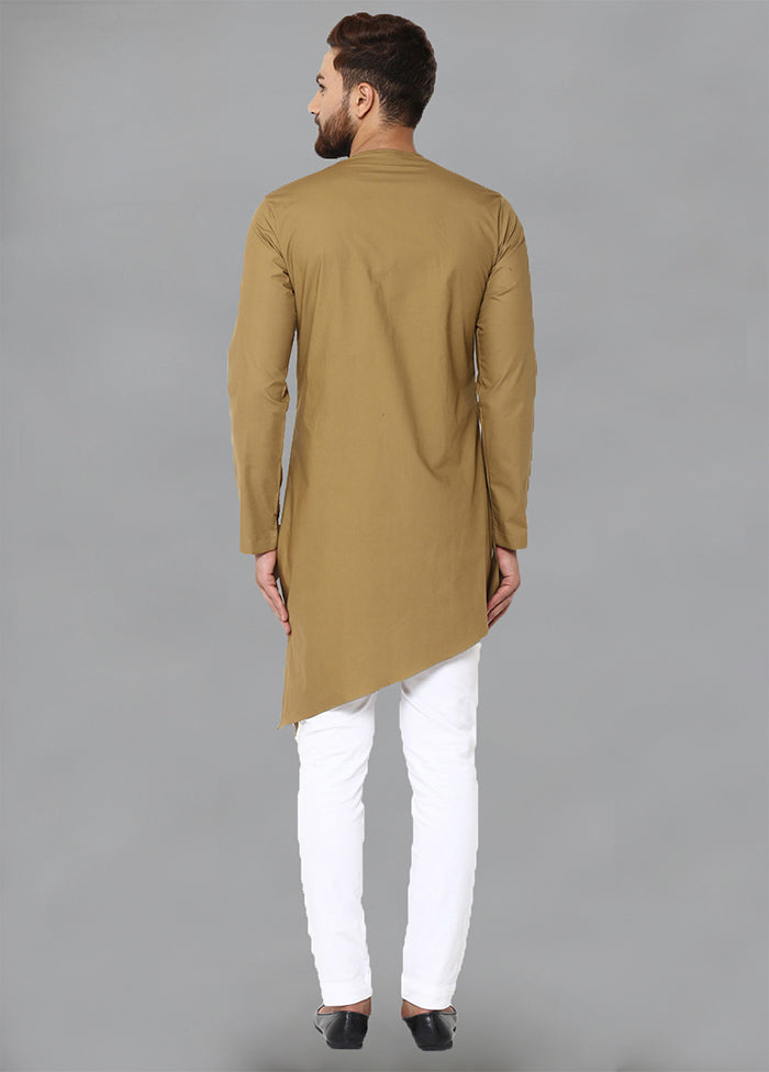 Khaki Color Solid Cotton Kurta VDVSD0162 - Indian Silk House Agencies