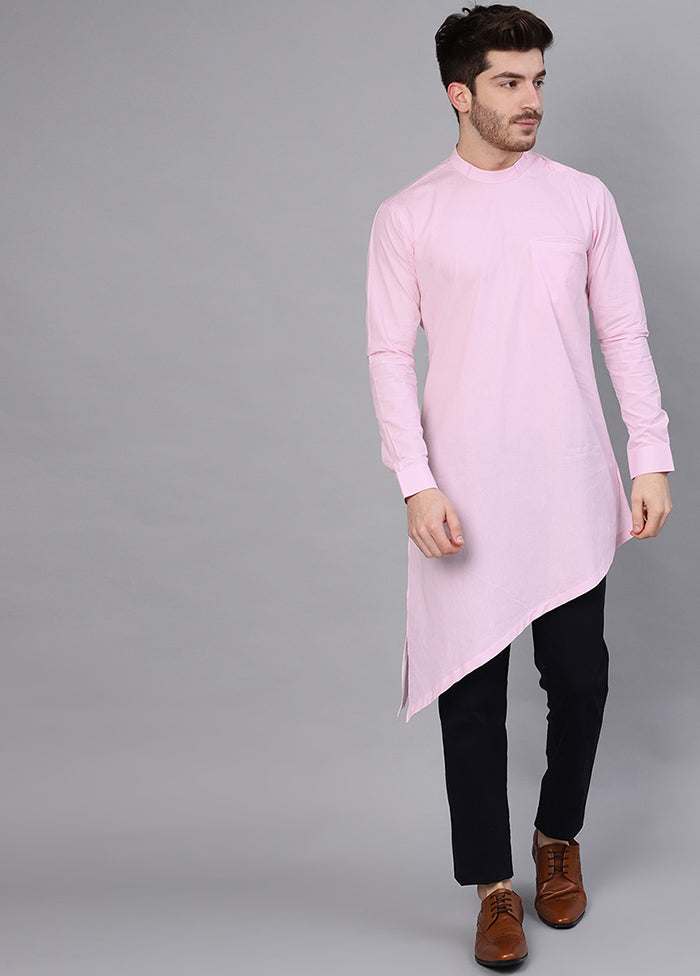 Pink Color Solid Cotton Kurta VDVSD0350 - Indian Silk House Agencies