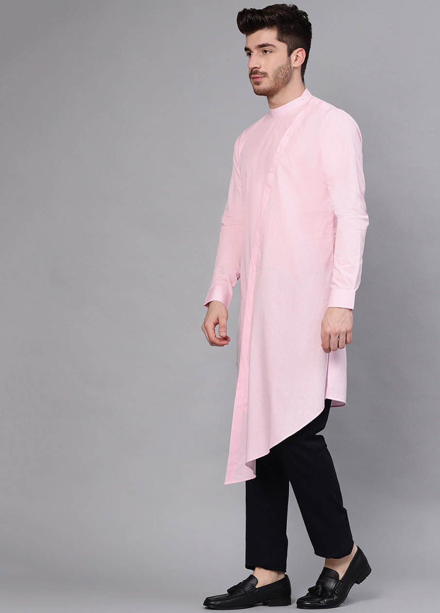 Pink Color Solid Cotton Kurta VDVSD0362 - Indian Silk House Agencies