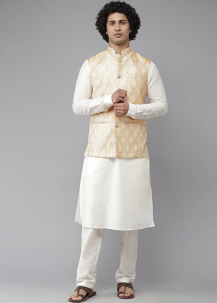 Gold Silk Ethnic Jacket VDVSD1912298 - Indian Silk House Agencies