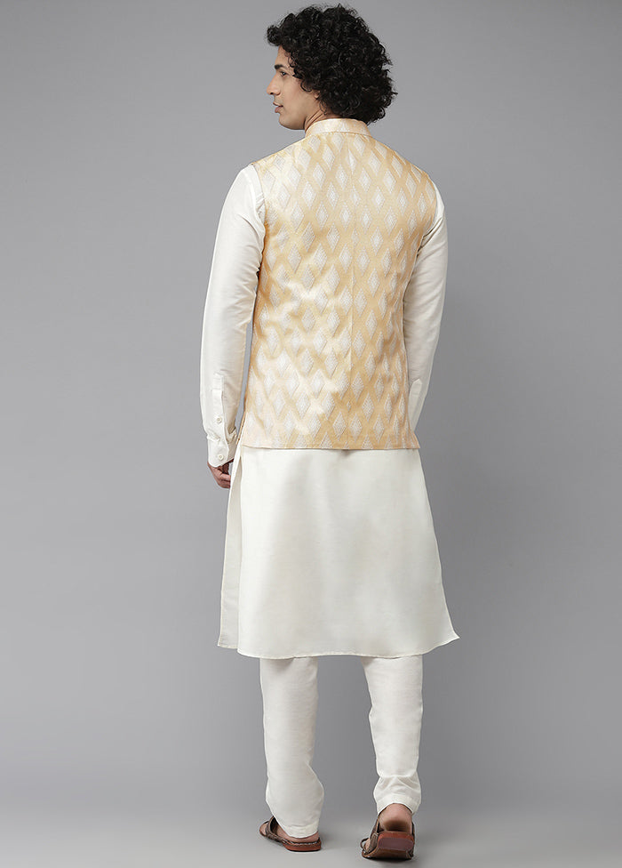 Gold Silk Ethnic Jacket VDVSD1912298 - Indian Silk House Agencies