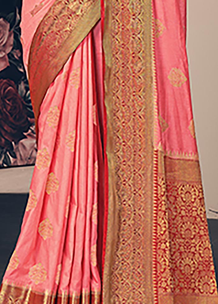 Pink Spun Silk Saree With Blouse Piece - Indian Silk House Agencies