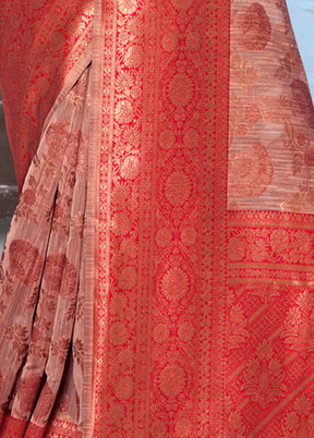 Pink Cotton Saree With Blouse Piece - Indian Silk House Agencies