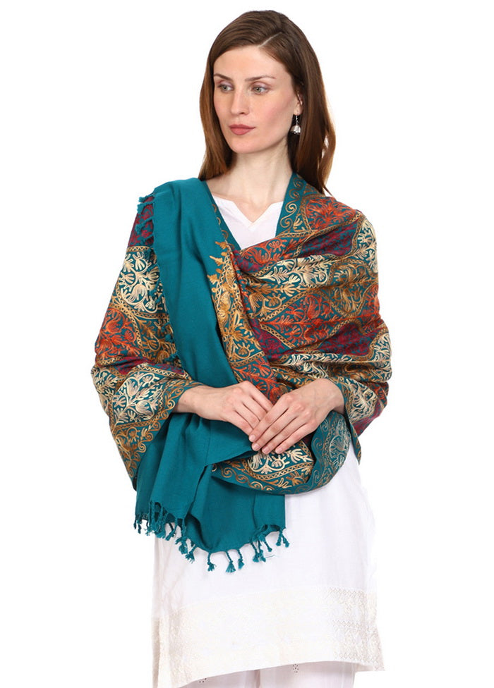 Indigo Blue Zari Woven Ethnic Dupatta - Indian Silk House Agencies