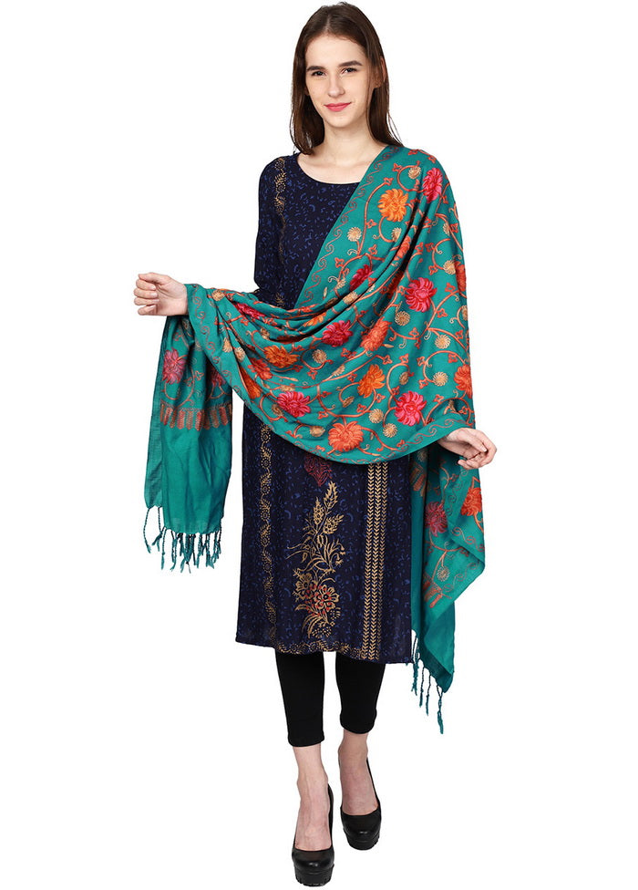 Green Zari Woven Ethnic Dupatta - Indian Silk House Agencies