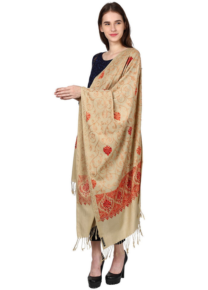 Red Zari Woven Ethnic Dupatta - Indian Silk House Agencies