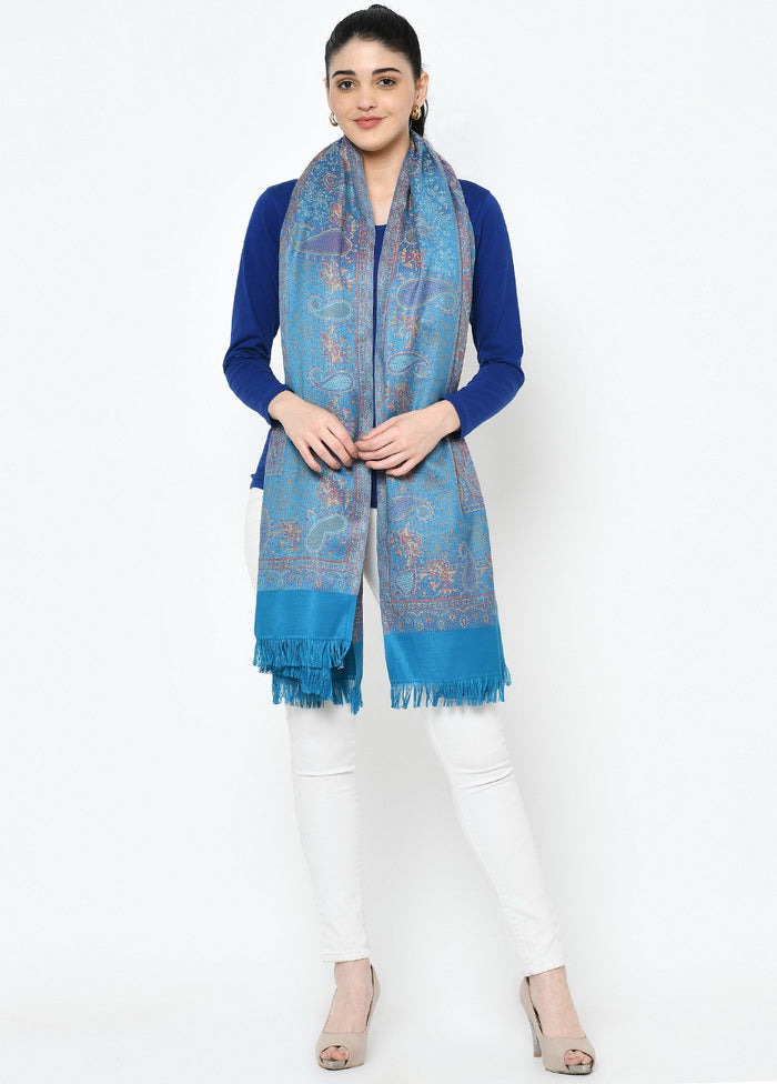 Ferozi Poly Wool Woven Shawl - Indian Silk House Agencies