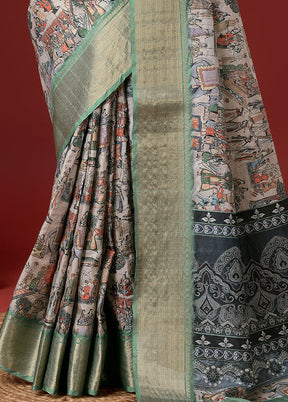 Multicolor Cotton Saree With Blouse Piece