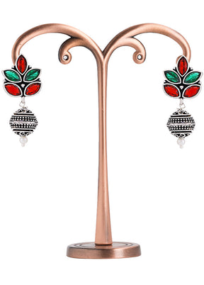 Multicolor Alloy Glossy Earrings